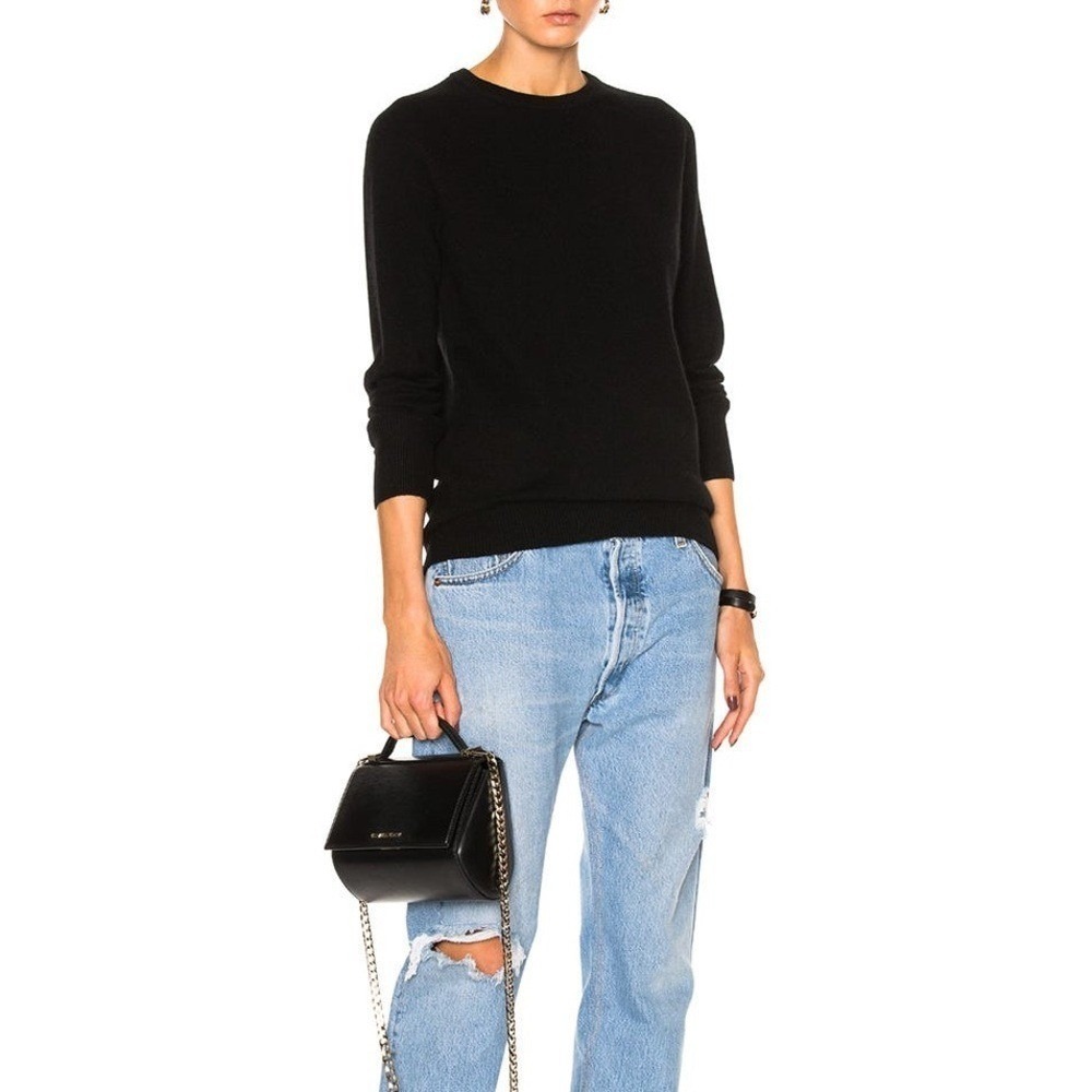 Equipment Femme 100% Cashmere Sloane Crew Neck Sweater Pullover Black $268 Sz XS
